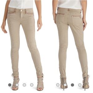 White House Black Market Embellished Moto Skinny Jeans. Size 2R. P/4/A15…